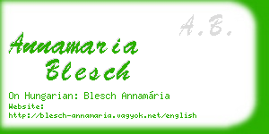 annamaria blesch business card