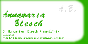 annamaria blesch business card